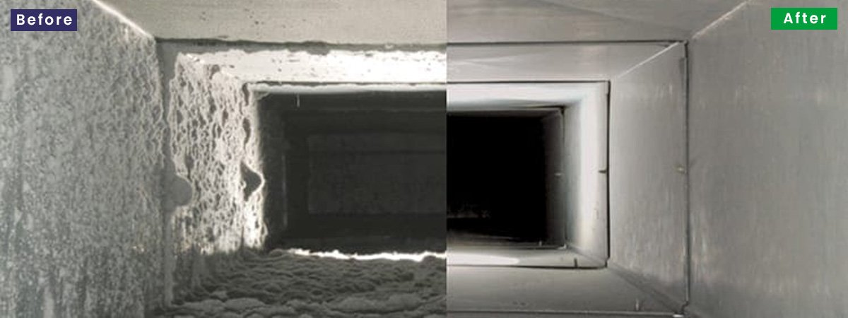 HVAC Duct Sysyem Disinfection Service Before and After Result By Quality Care